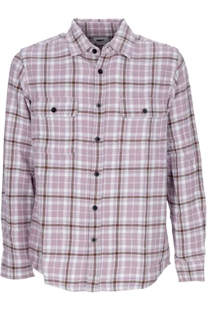Obey Casual Shirts, male, , L, Checked Flannel Long Sleeve Shirt