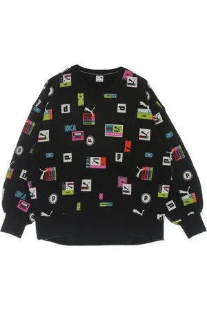 PUMA Sweatshirts, female, , M, Love Crewneck Sweatshirt All Over Print