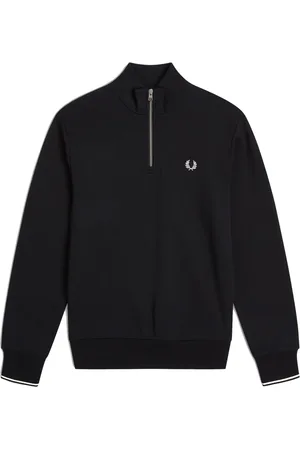 Fred Perry Half Zip Sweatshirt Striped Back