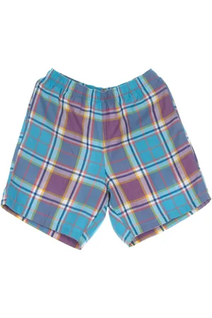 Obey Casual Shorts, male, , XL, Plaid Aqua Multi Shorts Elastic Waist