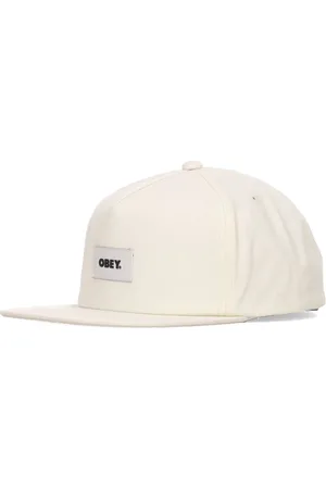 Obey Flat Brim Strapback Cap Unbleached Cotton