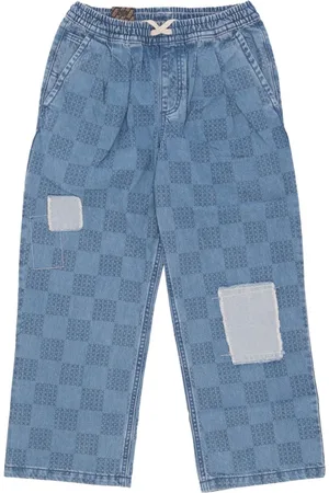 Vans Straight Jeans, female, , S, Check Denim Loose Crop Jeans