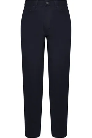 Moncler Slim-fit Trousers, male, , L, Trousers with Leather Logo Patch