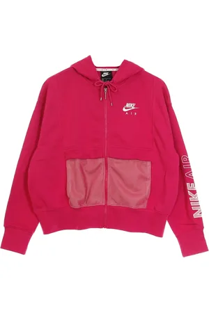 Nike Zip-throughs, female, , M, Fireberry/White Zip Hoodie Sportswear Air Top