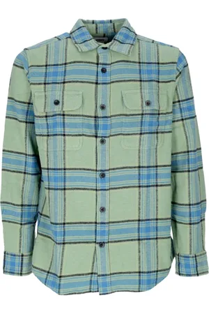 Obey Casual Shirts, male, , L, Check Print Long Sleeve Woven Shirt