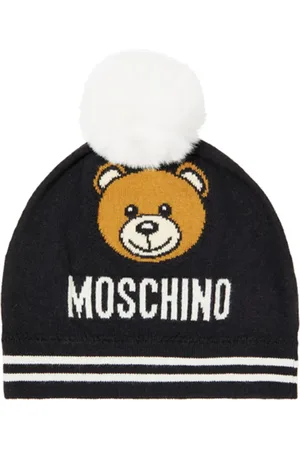 Moschino Hats & Caps, unisex, , M, Jacquard Knit Hat with Front Logo