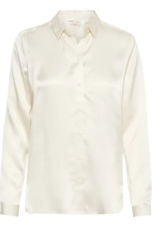 INWEAR Shirts, female, , 3XL, Elegant Silk Shirt Whisper White