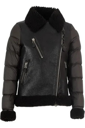Blauer Down Coats, female, , S, Leather Down Jacket