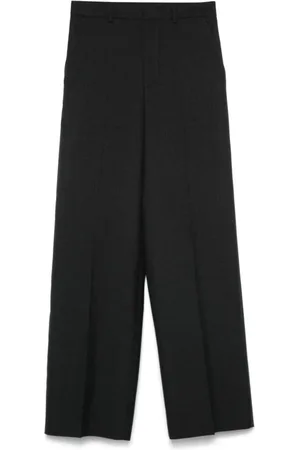 Gucci Grey Wool Wide Leg Trousers
