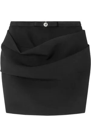 VERSACE Short Skirts, female, , XS, Draped Skirt with Medusa Detail