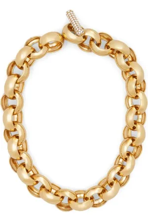 Marni Crystal Chain Necklace with Eyelet Closure