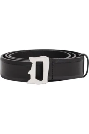 Dondup Belts, unisex, , 100 CM, Leather Belt with Logo Buckle