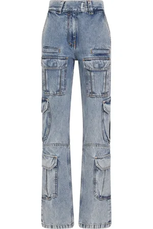 Givenchy Blue Cotton Cargo Trousers