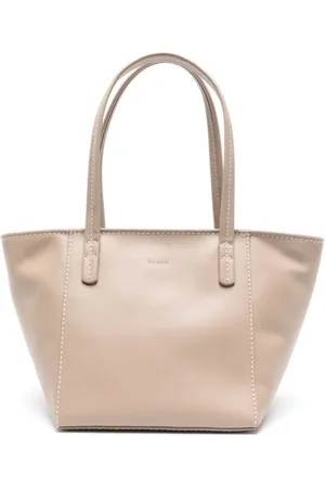 By Far Tote Bags, female, , ONE SIZE, Casual Taupe Leather Tote Bag