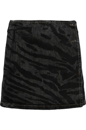 Ganni Denim Wrap Mini Skirt