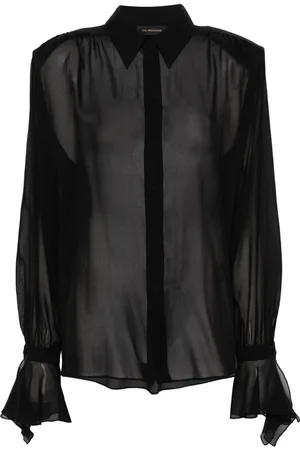 Andamane Elegant Peony Detailed Sleeves Blouse