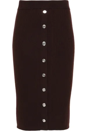 Pinko Ribbed-Knit Casual Mini Skirt
