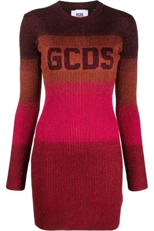 GCDS Multicolour lurex knit dress