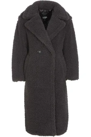 UGG Double-Breasted Coats, female, , M, Long Teddy Coat