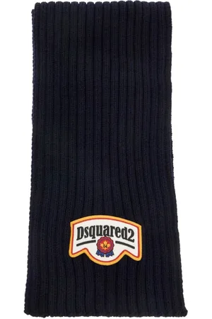 Dsquared2 Winter Scarves, male, , ONE SIZE, Wool Knit Ribbed Scarf