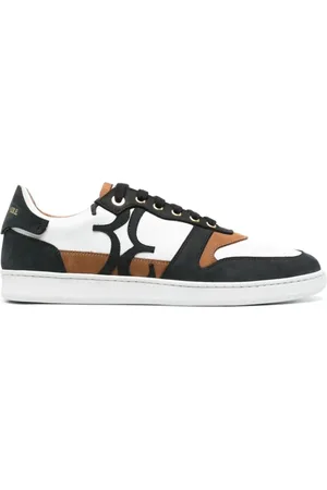 BILLIONAIRE Sneakers, male, , 9 UK, White Leather Casual Lo-Top Trainers