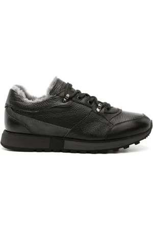 Casadei Leather Sneaker with Wool Inner