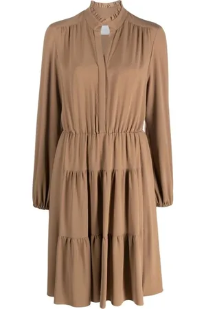 ELEVENTY Midi Dresses, female, , S, Midi Dress with Double Flounce