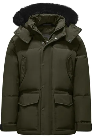 Bomboogie Multi-pocket Parka with Genuine Fur Trim
