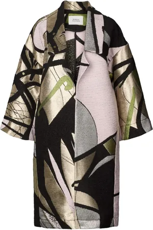 Rabens Saloner Single-Breasted Coats, female, , M/L, Tapestry Combo Jacquard Coat