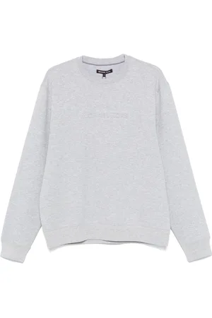 Michael Kors Grey Embossed Logo Crew Jumper