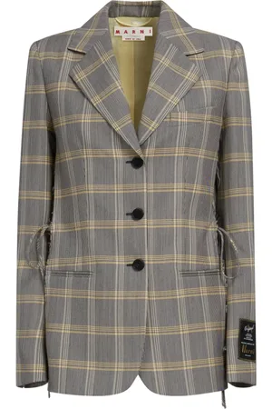 Marni Checked Tech Wool Jacket