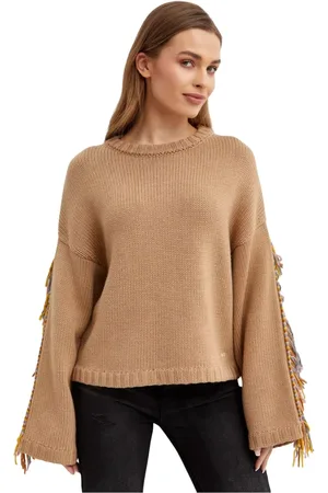 FAY Round-neck Knitwear, female, , S, Wool Fringed Jumper