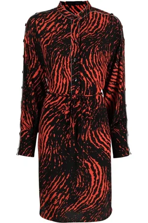 Proenza Schouler Red Maxi Dress with Painted Spiral