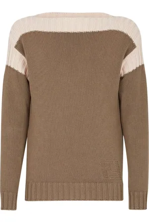 Fendi Round-neck Knitwear, male, , M, Cotton Cashmere Jumper Aw23