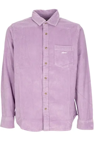 Obey Velvet Long Sleeve Shirt Rose