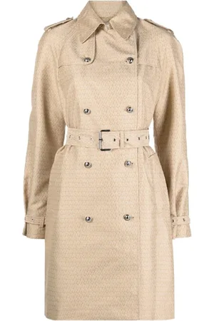 Michael kors white trench coat best sale