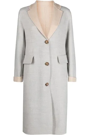 ELEVENTY Single-Breasted Coats, female, , 2XS, Casual Grey Wool Coat