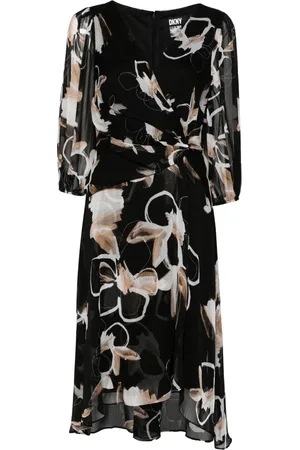 DKNY Midi Dresses, female, , S, Balloon Sleeve Midi Dress in