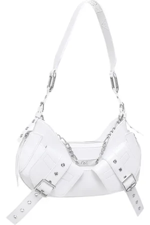 BIASIA Leather Shoulder Bag with Zip