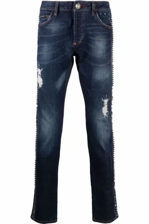 Philipp Plein Slim-fit Jeans, male, , W34, Denim Straight Jeans