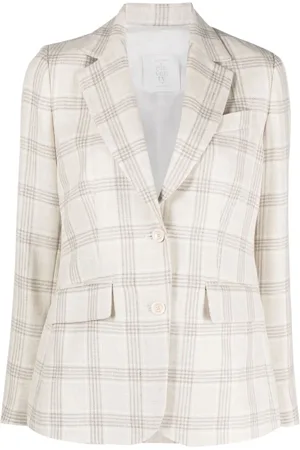 ELEVENTY Blazers, female, , XS, Long Linen Wool Casual Jacket