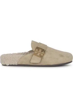 Tory Burch Shearling Mule Flat Shoes