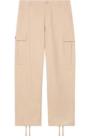 Kenzo Straight Trousers, male, , M, Cargo Workwear Trousers with Boke Flower