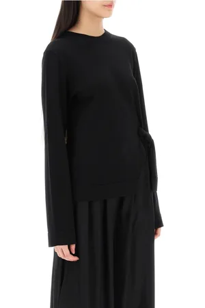 Jil Sander Sweatshirts, female, , XS, Wool Jumper with Cut-Out Back