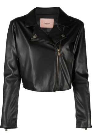 Twin-Set Leather Jackets, female, , L, Leather Jackets