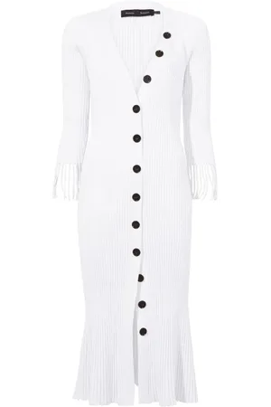 Proenza Schouler Knitted Dresses, female, , M, Fringe Sleeve Dress