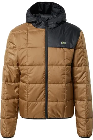 Lacoste Down Jackets, male, , S, Color-Block Puffer Jacket Waterproof Marron/Noir