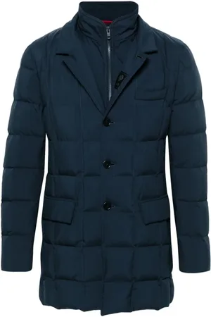 FAY Parkas, male, , XL, Quilted Navy Coat