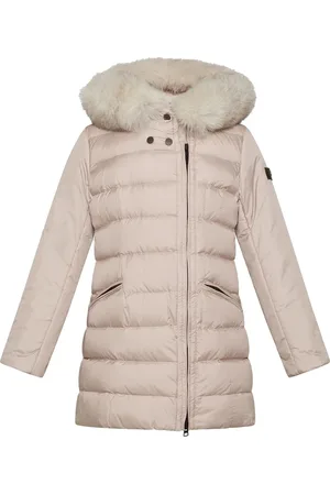 Peuterey Winterjackets, unisex, , 16 Y, Elegant Fox Fur Collar Puffer Jacket