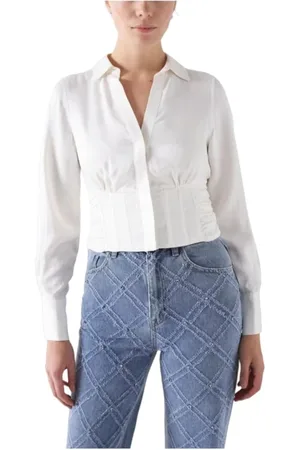Salsa Shirts, female, , M, Satin Shirt V-Neck Corset